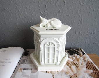 Personalised pet urn for dog or cat memorial concrete urn for ashes pet loss memorial gift custom name urn dog cat urn, memorial keepsake
