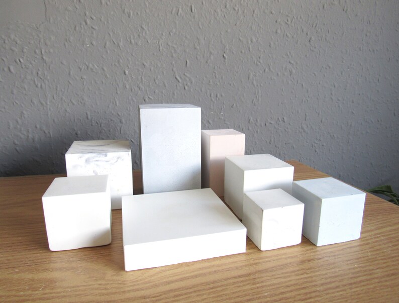 Concrete Display Riser Concrete Block Product Display Stand Jewellery Display Ring Display ...