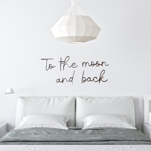 To the moon and back sign wire words, Valentines day gift for him and her bedroom decor wire wall art, wall hangings home decor couple gifts