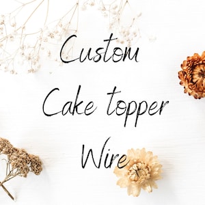 Custom wedding cake topper, Personalise Wire Cake Topper wedding gold decor, engagement cake topper decor, metal funny wedding cake toppers