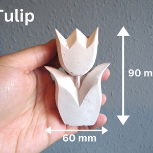 K&ouml;nnte beinhalten: Wei&szlig;e Keramik-Tulpen-Skulptur, 60 mm breit und 90 mm hoch.