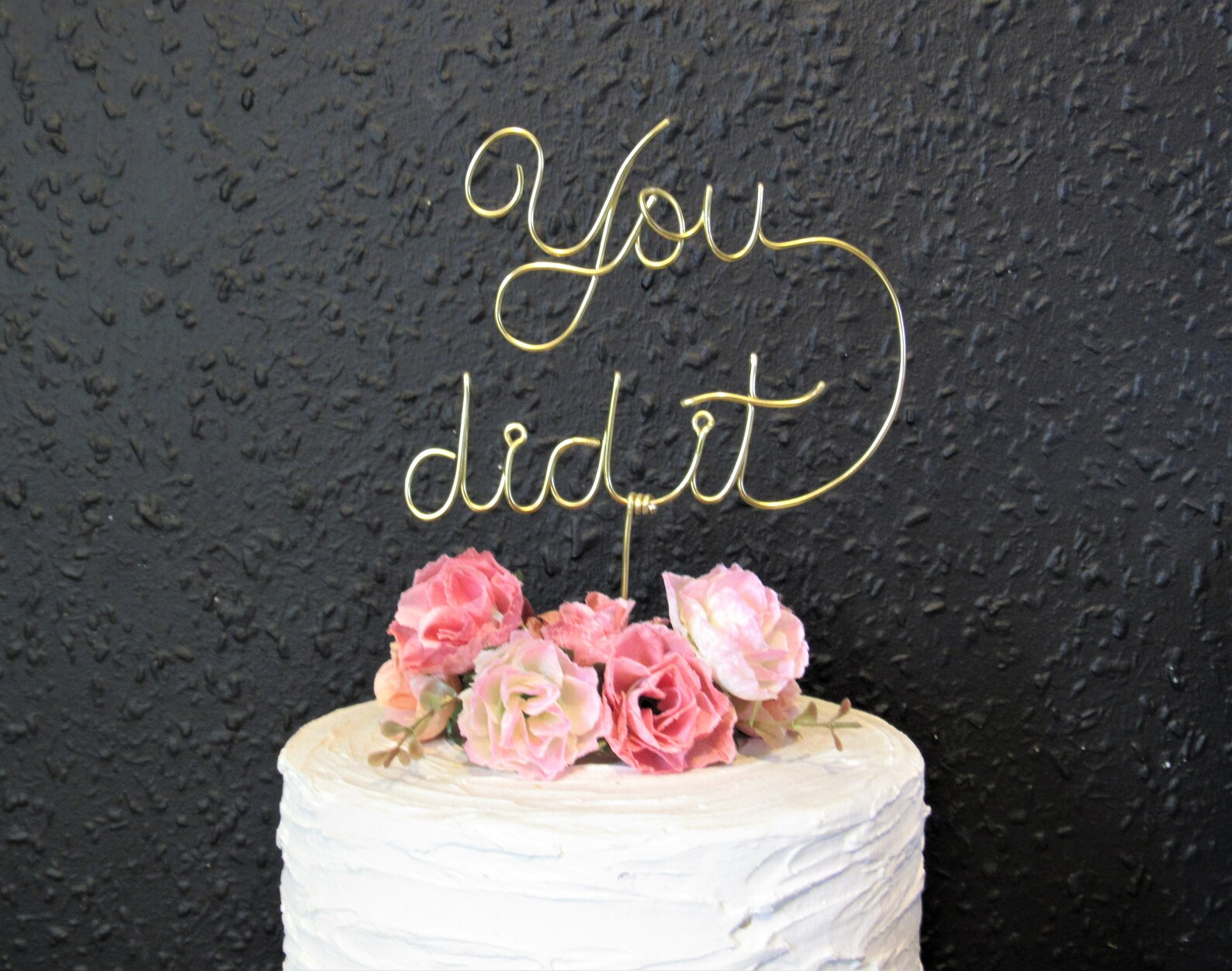 Graduation Cake Topper „Holy Sh*t You Did It“ - Glitzernd Grün/gold, Für Kuchen & Cupcakes, Abschluss 2023