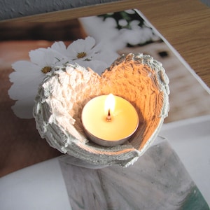 Angel wings candle holder concrete tealight holder unique candle holder concrete angel wings ornament decor, angel wings gift heavenly gift