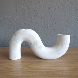 Wavy Nordic double candle holder concrete candle stick holder centerpiece modern unique candle holder minimalist decor, dining table decor image 10