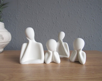 Concrete Family figurines thinker statue gift thinking statue decor figure sculpture ornament gift for family, decorative figurines