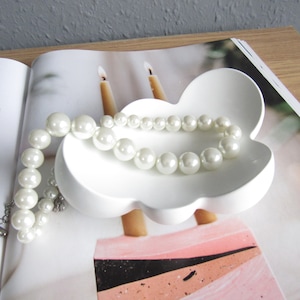 Vide-poche en béton nuage, vaisselle nuage, décor à bijoux, plateau en ciment, plateau nuage moderne, plateau décoratif minimaliste, joli plateau à vaisselle