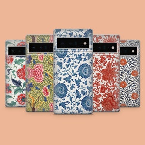 Folk Style Phone Case Red Hibiscus Phone Cover for Google Pixel 10, 9A, 9Pro XL, 8A, 8Pro, 7A, Samsung S25, S24Fe, A15, iPhone 17Pro, 16E, X