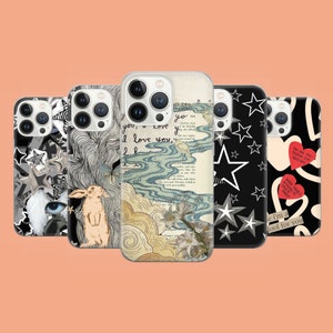 Funda para teléfono con diseño de tablero de estado de ánimo Y2K Stars para iPhone 16, 15, Samsung S25, S24Fe, S23Ultra, A56, A36, A15, Pixel 9Pro XL, 8A, 8Pro, 7A, 6A