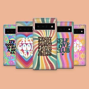 Good Vibes Phone Case Self Love Phone Cover for Google Pixel 10, 9A, 9Pro XL, 8A, 8Pro, 7A, Samsung S25, S24Fe, A56, A15, iPhone 17Pro, 16E