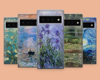 Beroemde schilderijen telefoonhoesje Monet-telefoonhoes voor Google Pixel 10, 9A, 9Pro XL, 8A, 8Pro, 7A, Samsung S25, S24Fe, A15, iPhone 17Pro, 16E, 15