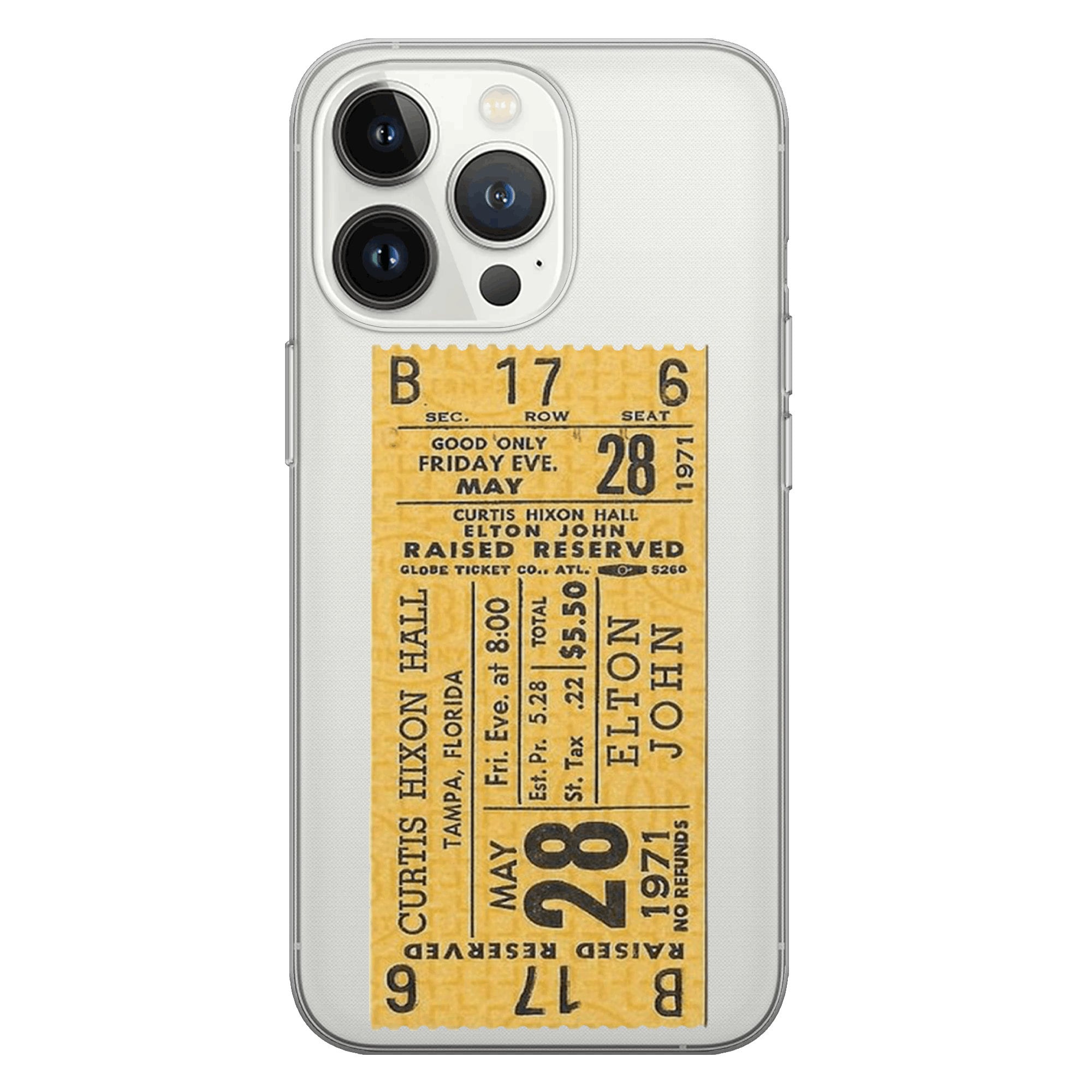 Retro Ticket Phone Case Classic Rock iPhone Cover for iPhone 17air, 16E ...