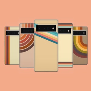 Retro Groove Phone Case Vintage Lines Phone Cover for Google Pixel 10, 9A, 9Pro XL, 8A, 8Pro, 7A, Samsung S25, S24Fe, A15, iPhone 17Pro, 16E