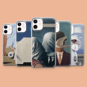 Rene Magritte Phone Case Surrealism Art iPhone Cover for iPhone 17Air, 16E, 15, 14, Samsung S25, S24Fe, A56, A15 Pixel 10, 9A, 9Pro XL, 8A