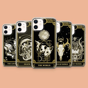 Witchy Tarot Phone Case Gothic Witch iPhone Cover for iPhone 16, 15, Samsung S25, S24Fe, S23Ultra, A56, A15, Pixel 9Pro XL, 8A, 8Pro, 7A, 6A