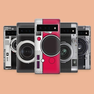 Retro Camera Phone Case 35mm Camera Phone Cover for Google Pixel 10, 9A, 9Pro XL, 8A, 8Pro, 7A, Samsung S25, S24Fe, A15, iPhone 17Pro, 16E