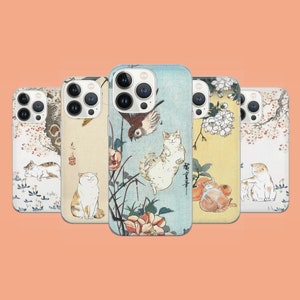 Japanese Cat Phone Case Talisman iPhone Cover for iPhone 17Air, 16E, 15, 14, Samsung S25, S24Fe, A56, A15 Pixel 10, 9A, 9Pro XL, 8A, 8Pro, 7