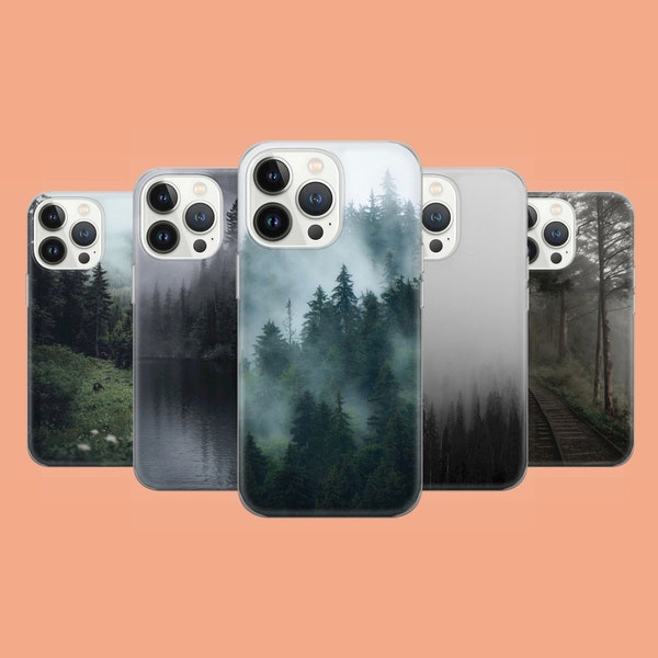 Foggy Woods Phone Case Nature Walk iPhone Cover for iPhone 15, 14, 13, Pixel 8A, 8Pro, 7A, Samsung S24Ultra, S23FE, A15, A54, A25,A34, A14