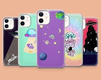 Alien Abduction Phone Case Fun UFO iPhone Cover for iPhone 15, 14, 13, Pixel 8A, 8Pro, 7A, Samsung S24Ultra, S23FE, A15, A54, A34, A25, A14