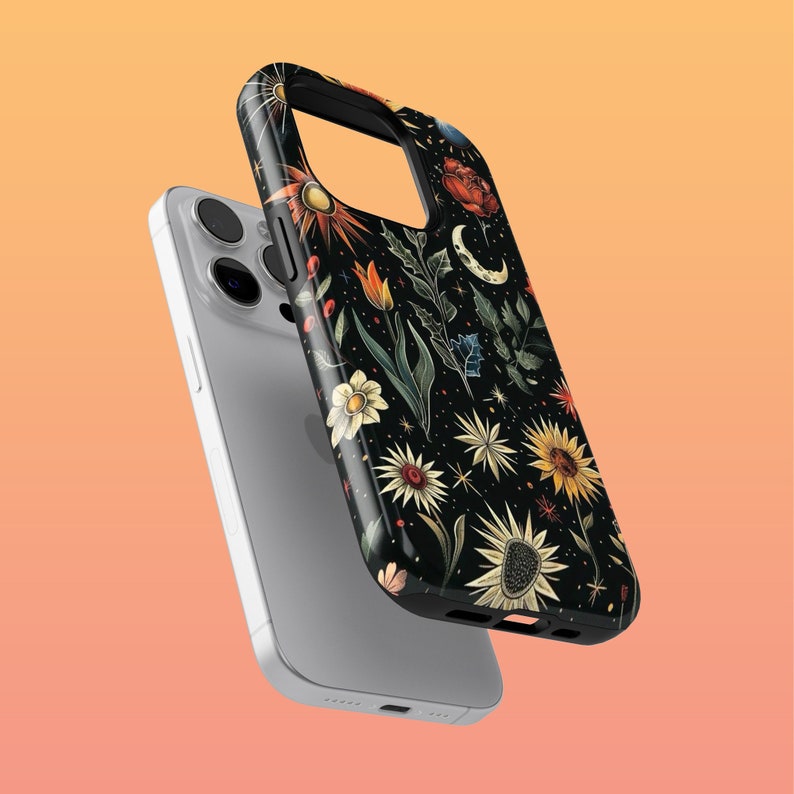 Tough Black Magic Phone Case Witchy Spells Cover for iPhone 16plus, 15