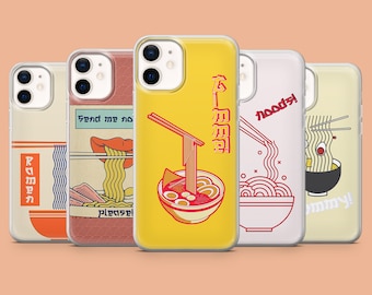 Funda para teléfono con fideos ramen y chistes de fideos para iPhone 17Air, 16E, 15, 14, Samsung S25, S24Fe, A56, A15, Pixel 10, 9A, 9Pro XL, 8A, 8