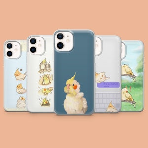 Capa de telefone Cockatiel Lovebird Capa para iPhone para iPhone 16, 15, 14, 13, Samsung S25, S24Fe, S23Ultra, A56, A15, Pixel 9Pro XL, 8A, 8Pro, 7A, 6
