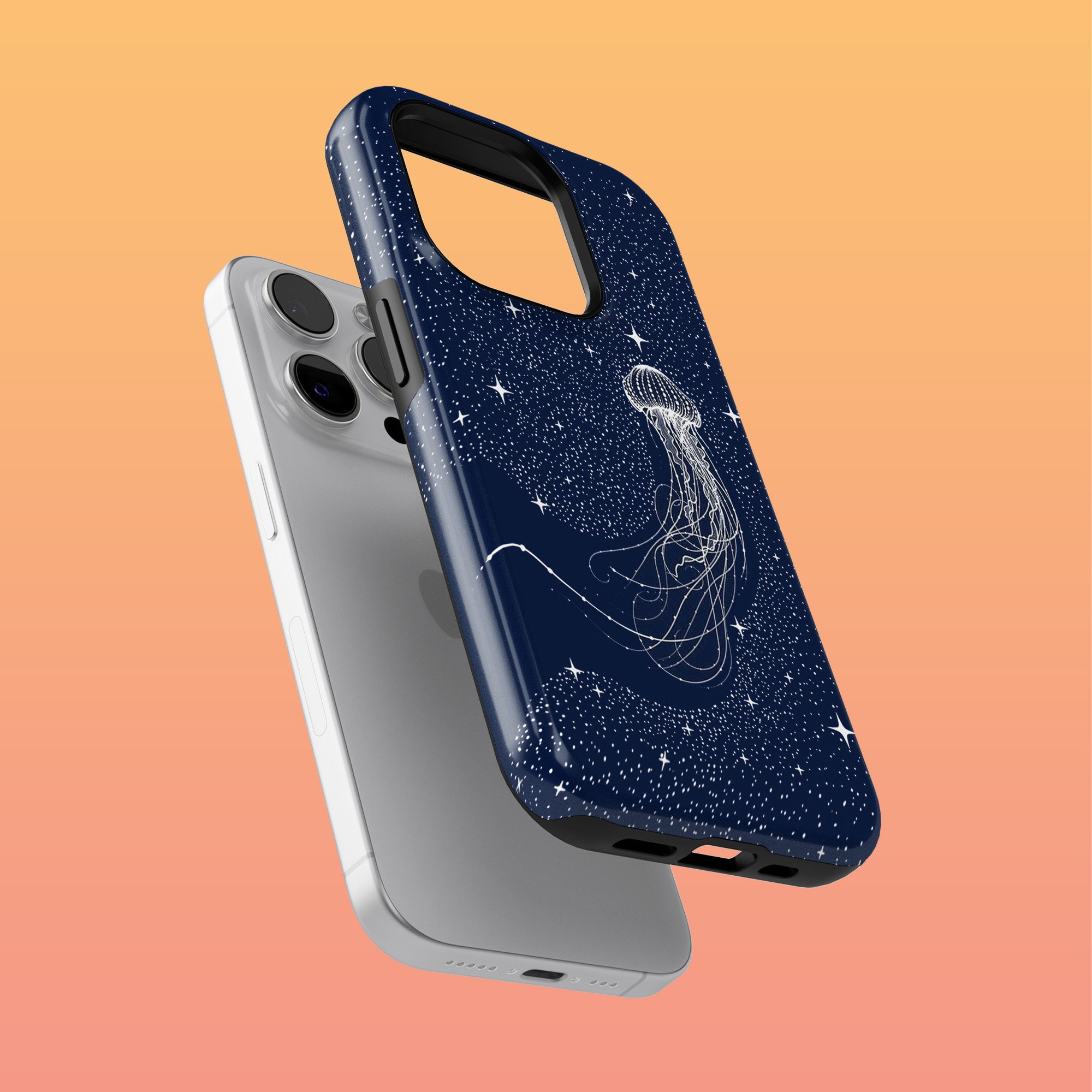 Coque IPhone Résistante TPU Avec Motif Plans Techniques Bleu - Compatible Nombreux Modèles