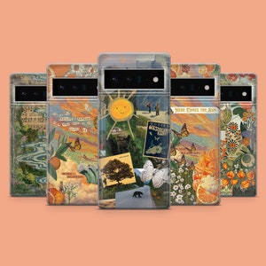 Vintage Painting Phone Case Hiking Phone Cover for Google Pixel 10, 9A, 9Pro XL, 8A, 8Pro, 7A, Samsung S25, S24Fe, A15, iPhone 17Pro, 16E, X