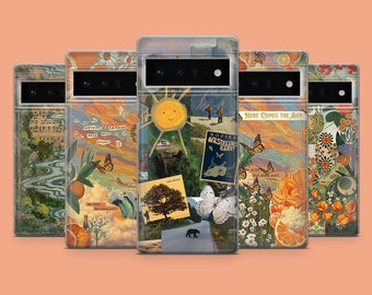 Vintage schilderij telefoonhoesje wandelen telefoonhoes voor Google Pixel 10, 9A, 9Pro XL, 8A, 8Pro, 7A, Samsung S25, S24Fe, A15, iPhone 17Pro, 16E, X