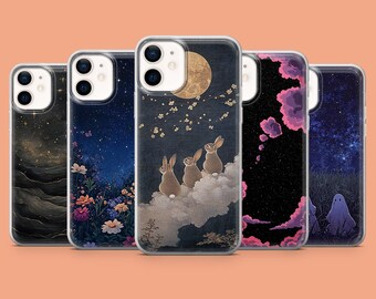 Nightly Stars Phone Case Cozy Meadow iPhone Cover for iPhone 18Pro, 17E, 15, 14, 13 Samsung S26Fe, S23, A56, A15 Pixel 11Pro XL, 10A, 8A, 7A