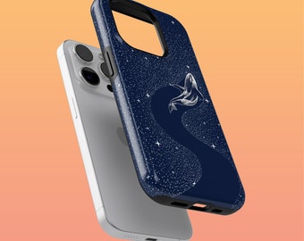 Tough Orca Whale Ocean Phone Case Shining Stars Cover for iPhone 16Plus, 15, 14, Google Pixel 9Pro XL, 8A, 7A, 6, Samsung S24, S23, S22, A54