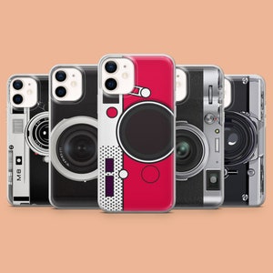 Vintage-kameraskal Retro-kamera iPhone-skal för iPhone 17Air, 16E, 15, 14, Samsung S25, S24Fe, A56, A15 Pixel 10, 9A, 9Pro XL, 8A, 8
