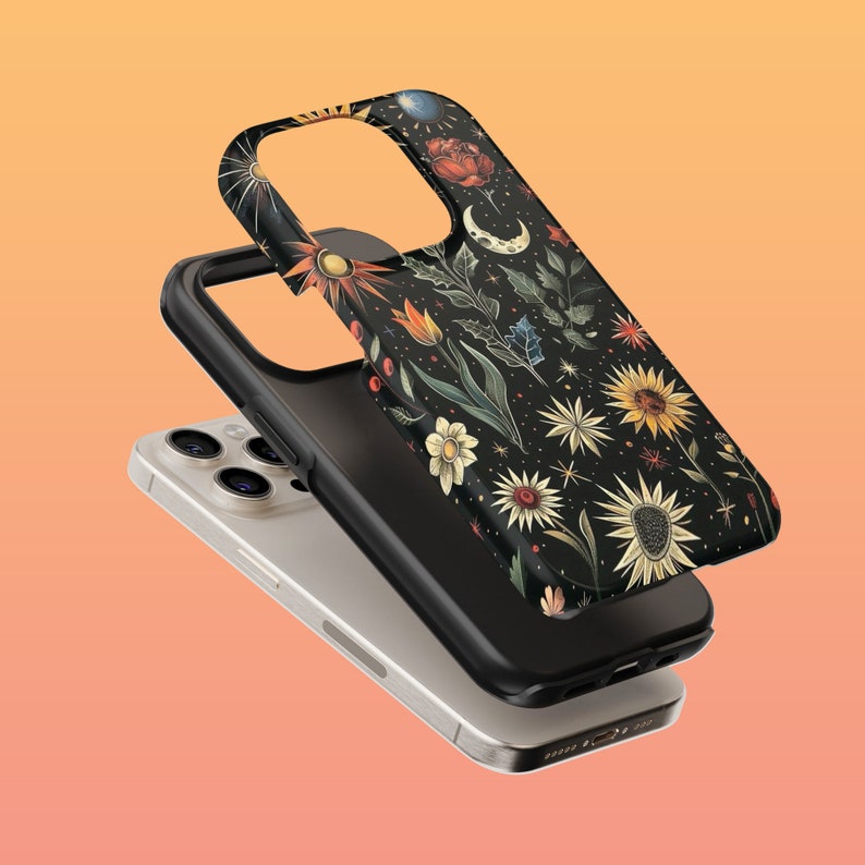 Tough Black Magic Phone Case Witchy Spells Cover for iPhone 16plus, 15