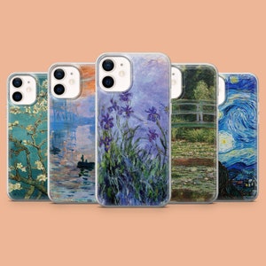 Artist Reproduction Phone Case Famous Painting iPhone Cover for iPhone 17Air, 16E, 15, 14, Samsung S25, S24Fe, A56, A15 Pixel 10, 9, 9Pro XL