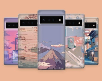 Roze Lofi telefoonhoesje pastel cosplay telefoonhoes voor Google Pixel 10, 9A, 9Pro XL, 8A, 8Pro, 7A, Samsung S25, S24Fe, A15, iPhone 17Pro, 16E
