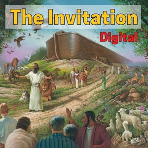 Noah&#39;s Ark, 18 MB Printable Instant Digital Download, Fine Art Print, &quot;The Invitation&quot;