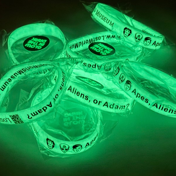 Glow in the Dark Wristband Packs - Apes, Aliens or Adam - Individually Wrapped - Free Shipping in the US!