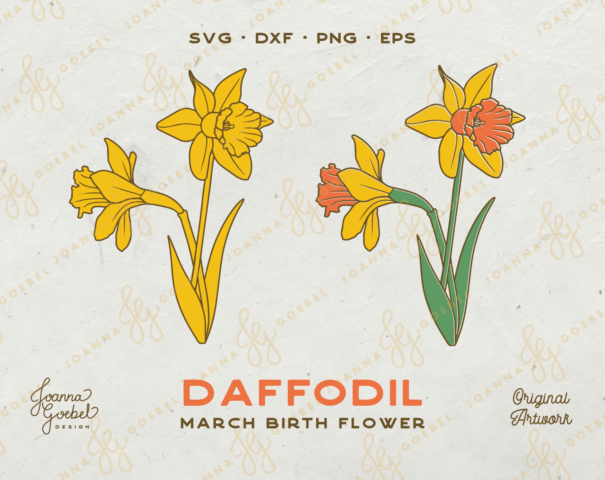 Daffodil SVG file March Birth Flower SVG Narcissus svg | Etsy