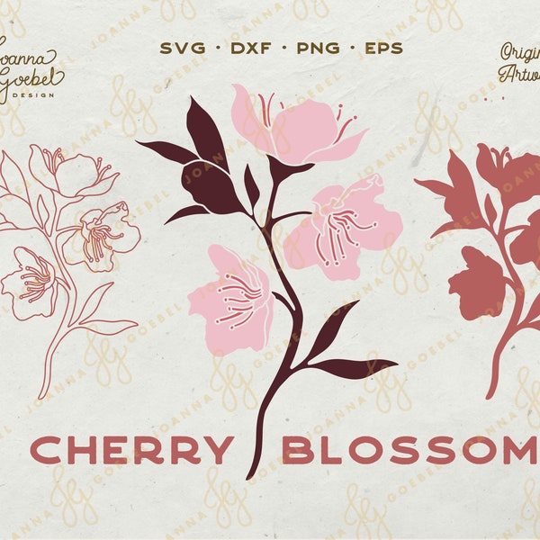 Cherry Blossom SVG; Layered Flower Svg; Sakura SVG; Cherry Blossom Festival SVG; floral decal; spring flower svg; Cricut, Silhouette dxf