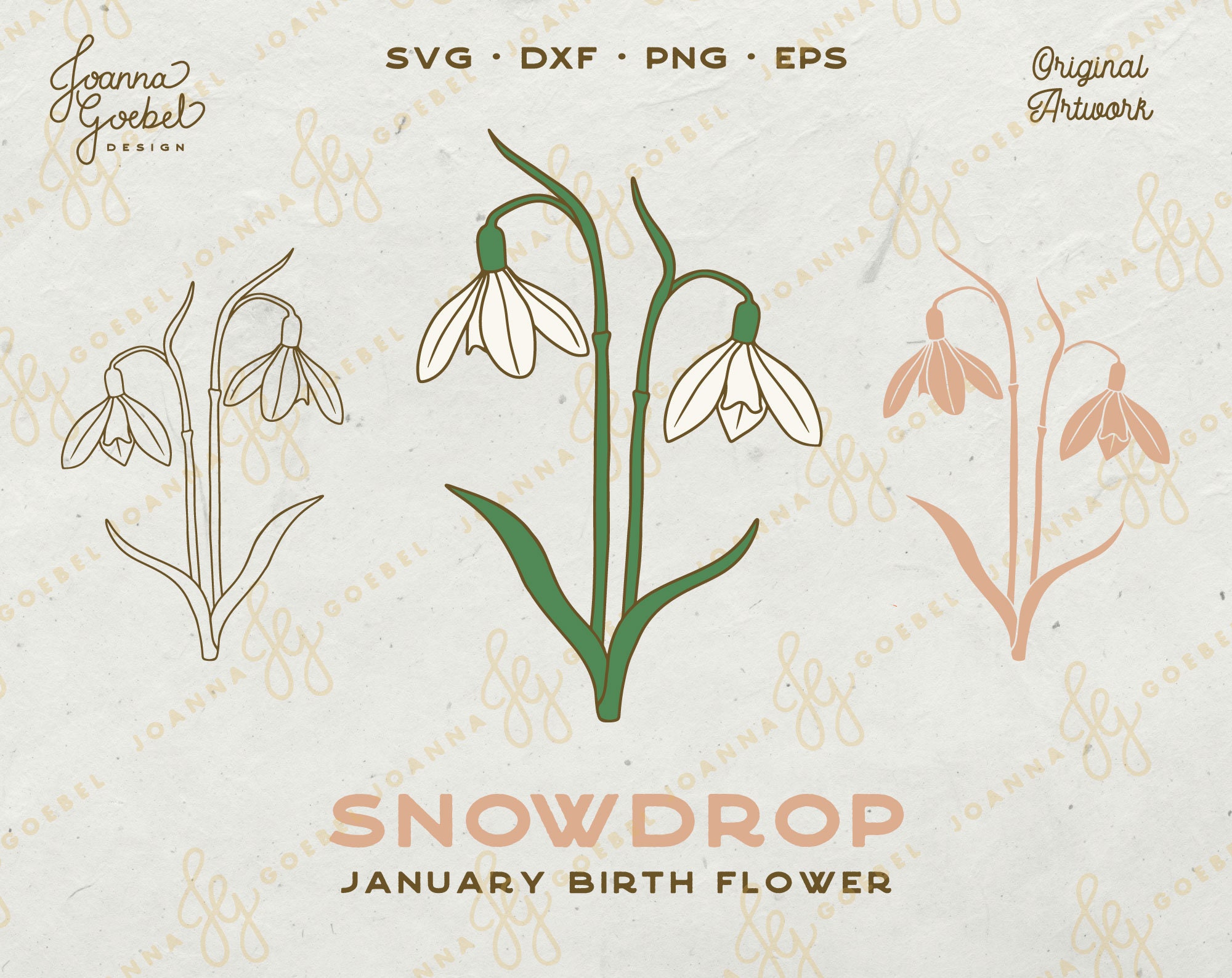 Snowdrop SVG January Birth Flower SVG Layered Flower Svg | Etsy