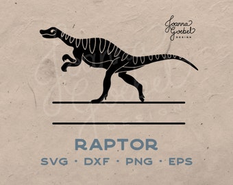 Velociraptor SVG; Dinosaur Split Monogram SVG;  Dinosaur Name SVG; Cricut, Silhouette; Dinosaur Birthday svg; Velociraptor Blue svg