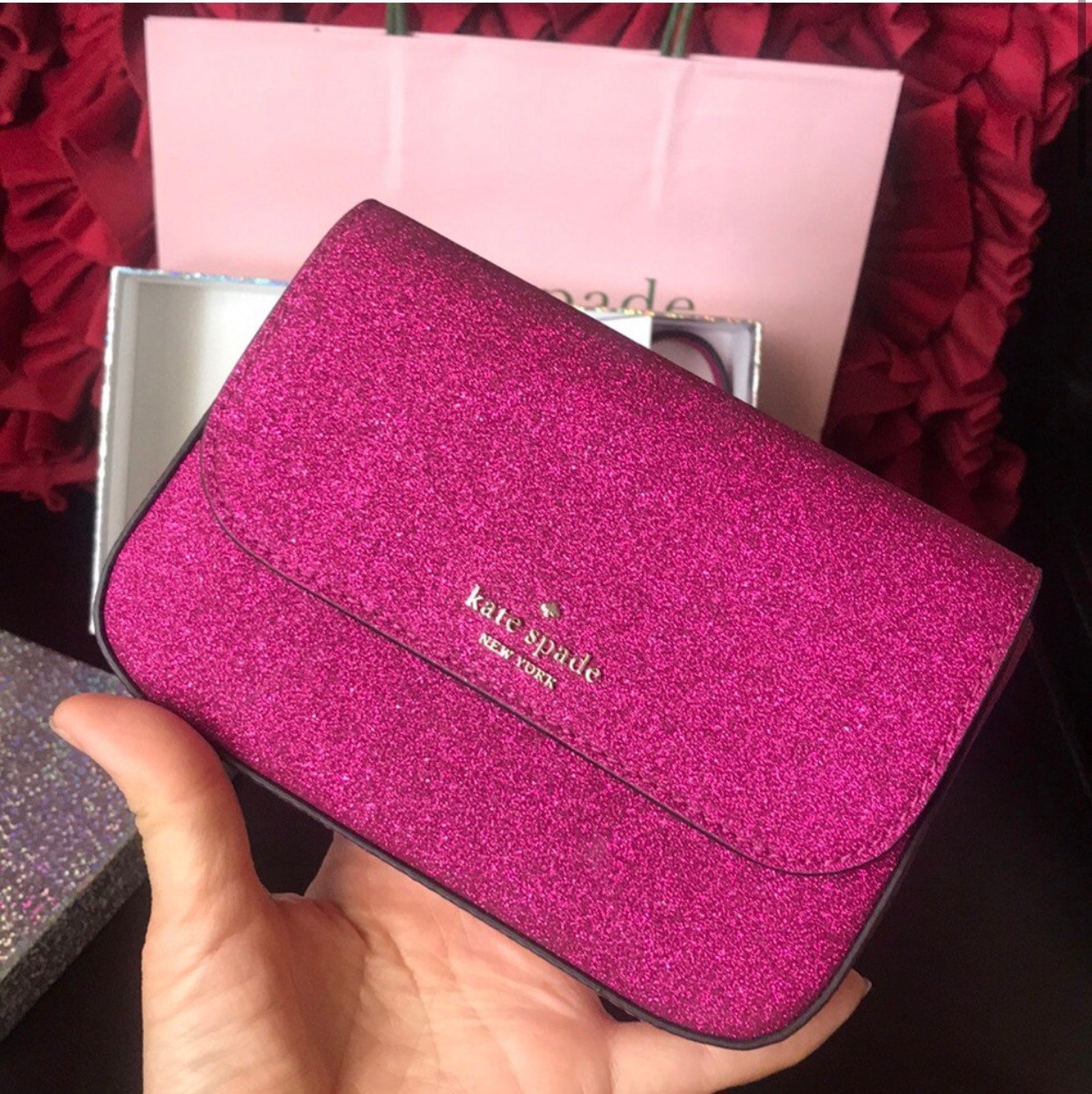 Kate Spade Convertible Belt Bag Glitter Crossbody Etsy