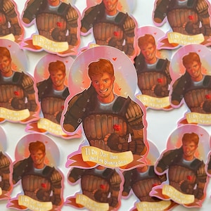 Alistair Romance Sticker Rose Scene, Die cut Alistair Therin Sticker, Dragon Age inspirado, Bioware, Rey de Ferelden, Warden