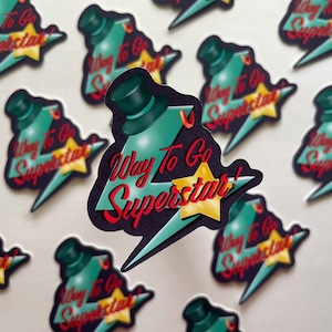 Way to go Superstar Five Nights at Freddy’s Inspired sticker, FNAF, animatronique, jeu d’horreur, jump scare, jeu vidéo
