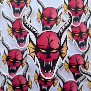 Hellish DnD Club Face Sticker, Dungeons and Dragons, ST Seizoen 4 geïnspireerd, Eddie geïnspireerd, tv, elf, televisieshow, die cut