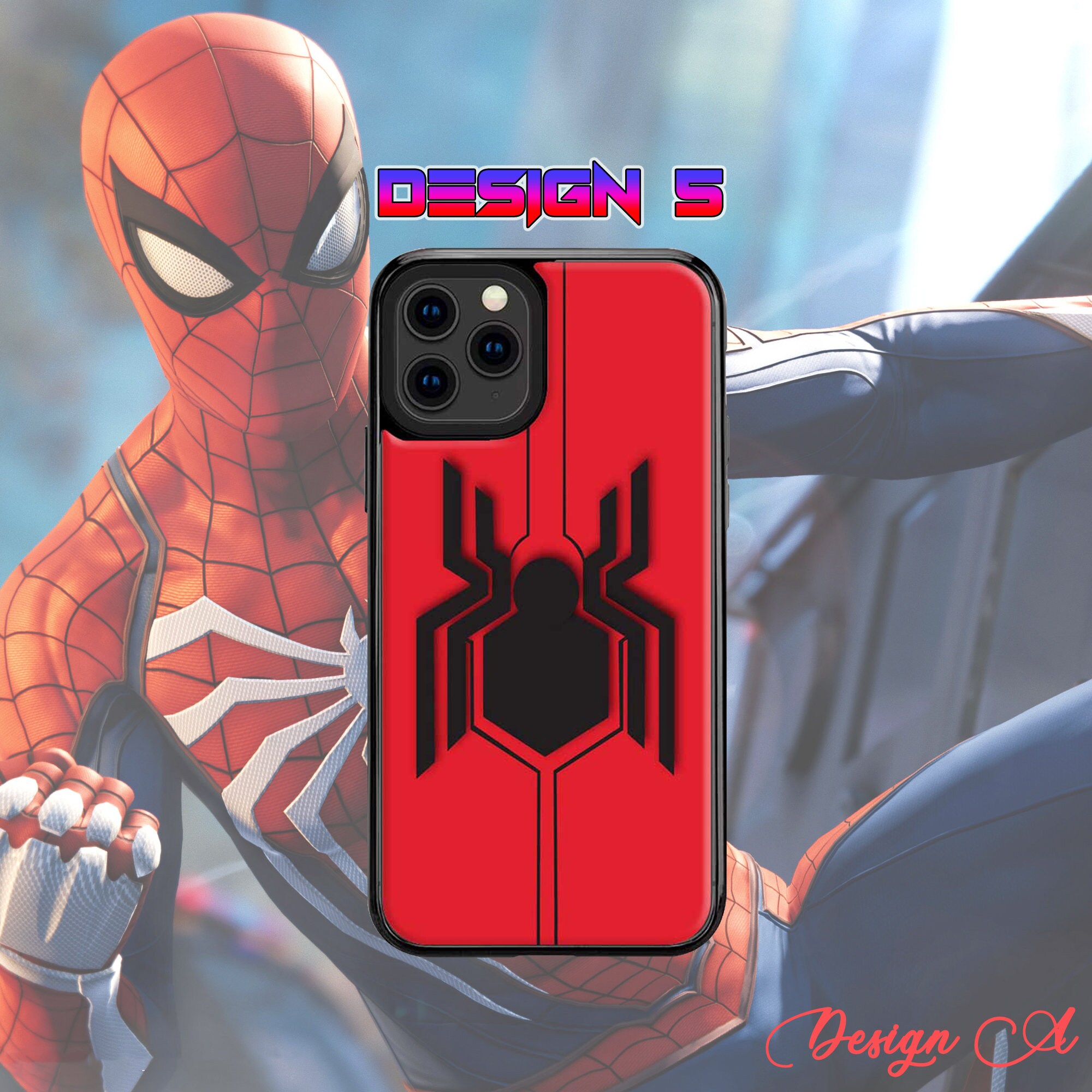 Spiderman Phone Case Spiderman Verse Iron Spiderman Etsy