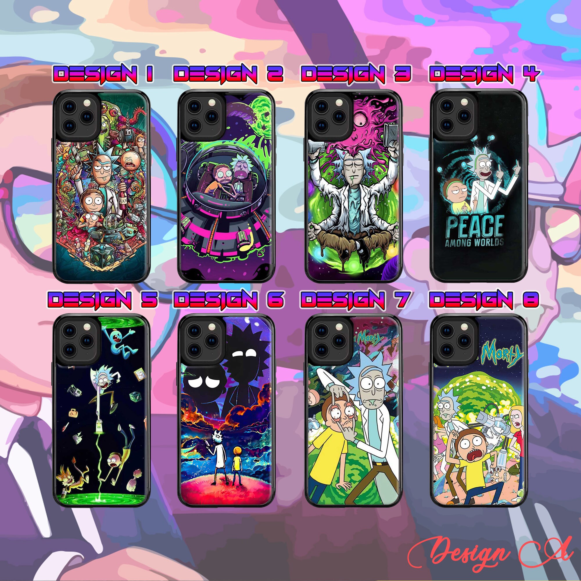 Rick And Morty Phone Case Rick And Morty Art Phone Case Etsy