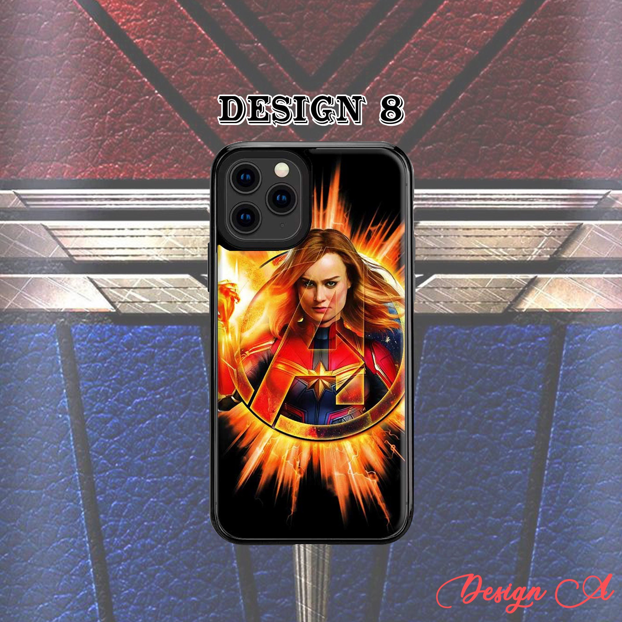 Captain Marvel Phone Case Superhero Phone Case Avengers Etsy
