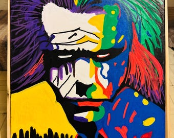 Popart Retro framed Joker Canvas Painting