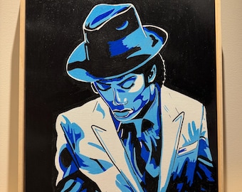 Michael Jackson  original acrylic framed canvas