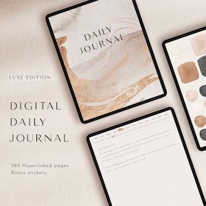 Digital Journal - Daily 365 Pages - for ipad, goodnotes, notability - with bonus digital stickers
